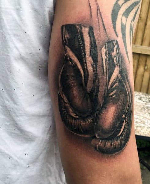 Cool Men's Boxing Tattoo Inpsiration