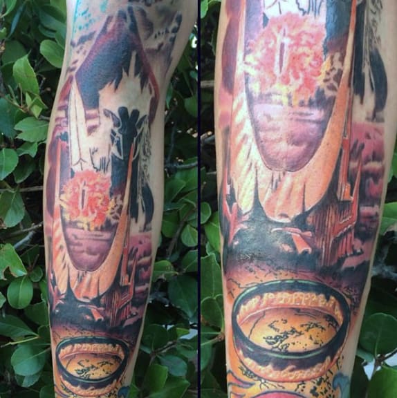 Cool Mens Explosion Shin Tattoo Ideas