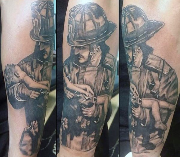 Cool Men's Firefighter Tattoos