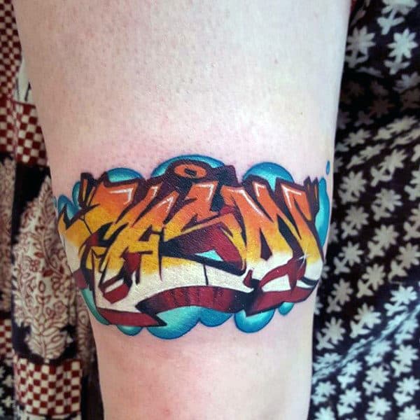 Cool Mens Graffiti Street Art Tattoo Small On Forearm