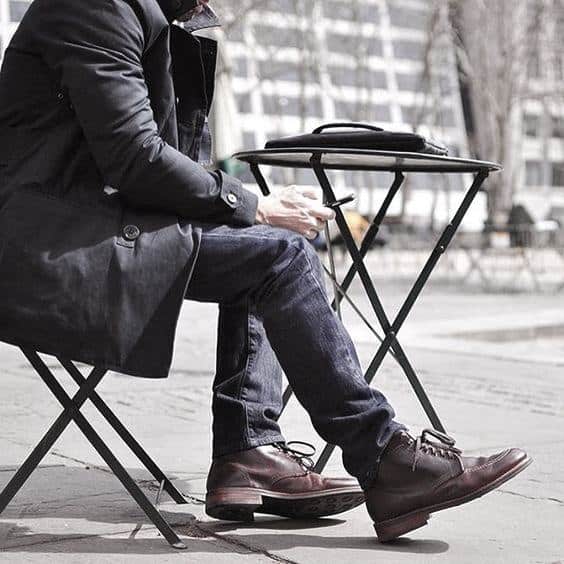Cool Mens How To Wear Boots Outfits Style Inspiration With Jeans And Black Coat
