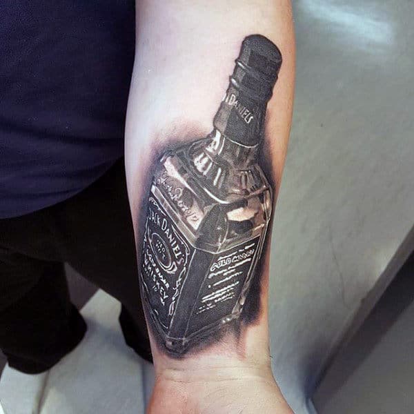 Cool Mens Jack Daniels Wrist Tattoos