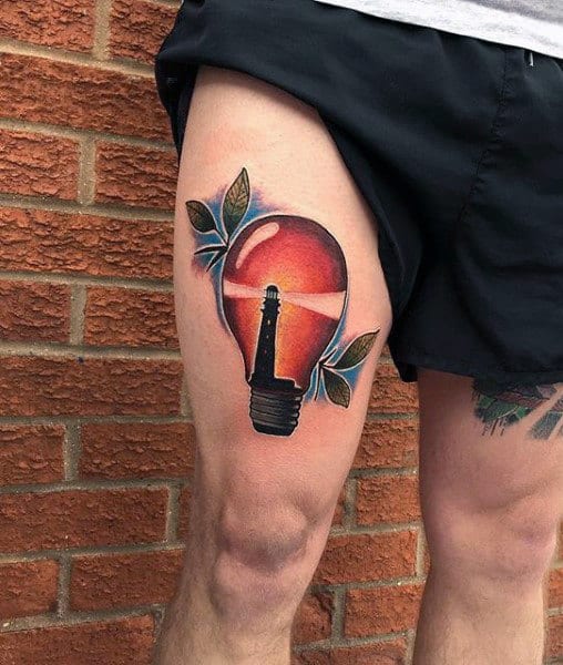 Cool Mens Lighthouse Tattoo Design Ideas
