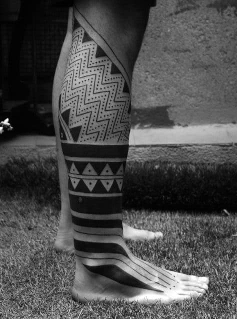 Cool Mens Modern Tribal Geometric Tattoo Ideas