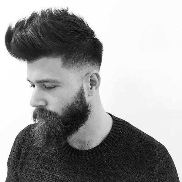 Cool Mens Quiff Haircut For Men With Beards