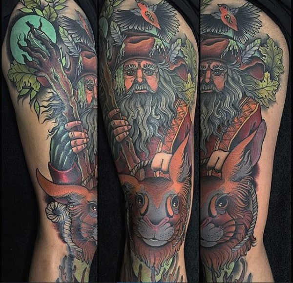Cool Mens Radagast Lord Of The Rings Arm Tattoos