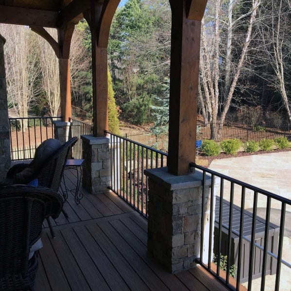 bold black metal railing