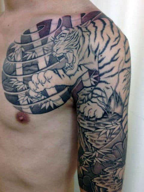 Cool Nice Guys Full Sleeve Japanese Tiger Tattoos