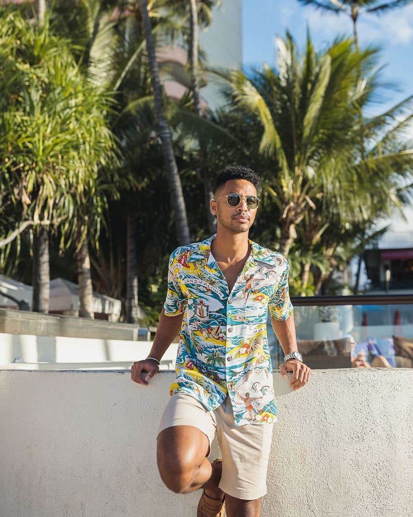 Cool Old Style Print Mens Beach Wear