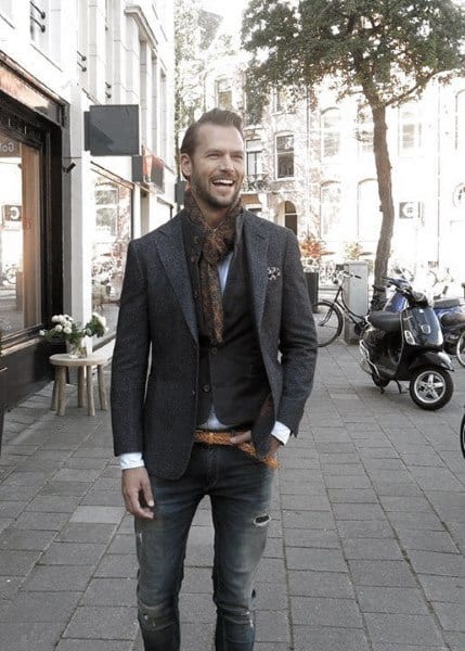Cool Outfit Ideas For Men With Casual Wear Charcoal Blazer