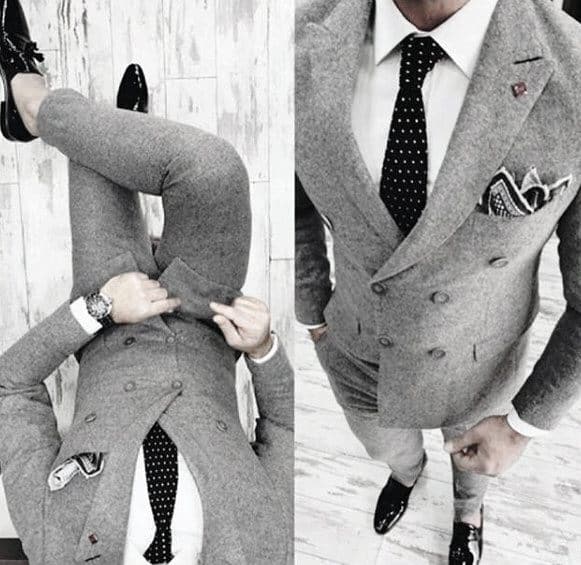 Cool Outfit Ideas For Men With Charcoal Grey Suit Black Shoes