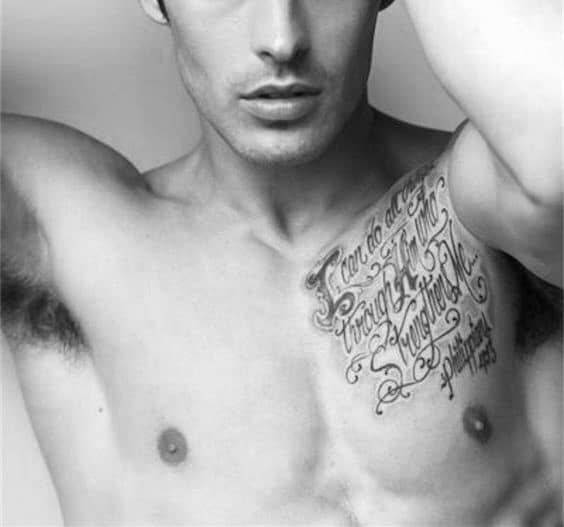 Cool Philippians 4 13 Guys Tattoo Ideas On Upper Chest