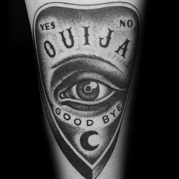 Cool Planchette Forearm Dotwork Tattoo Design Ideas For Male