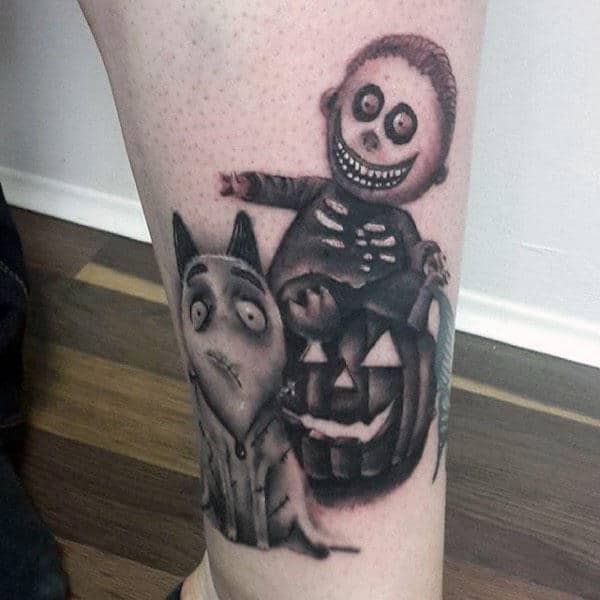 Cool Pumpkin Zero Night Before Christmas Mens Wrist Tattoos