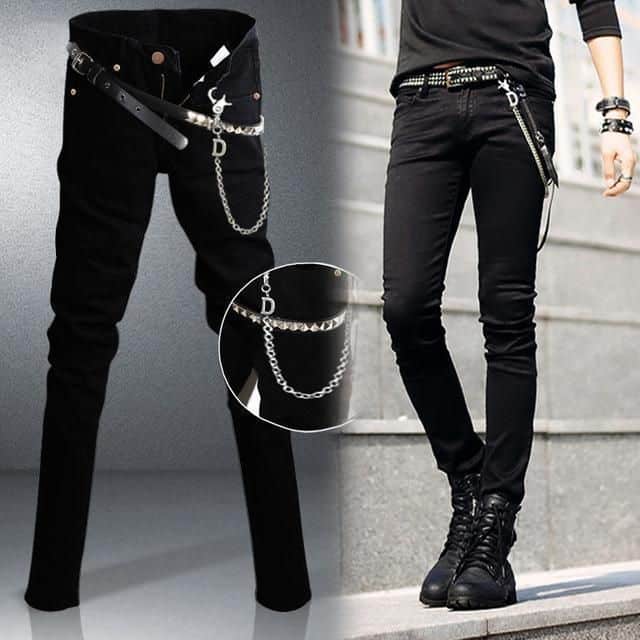 Punk pants with chains