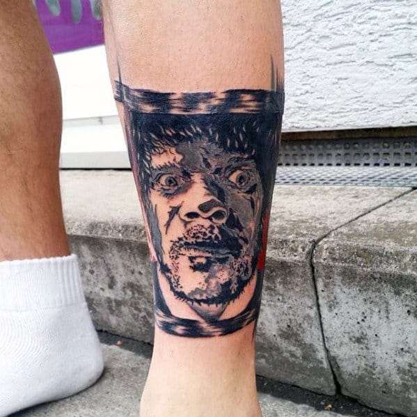 Cool Samuarl L Jackson Mens Pulp Fiction Leg Band Tattoo