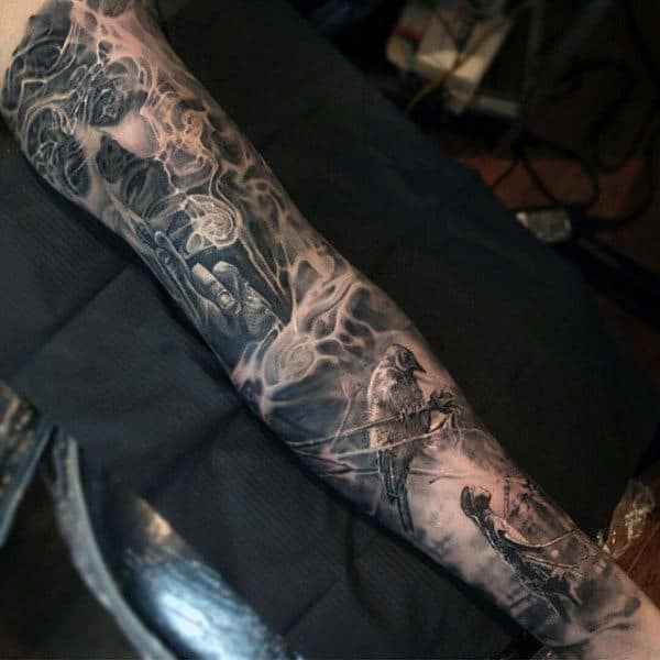 Cool Smoke Inner Forearm Male Tattoos