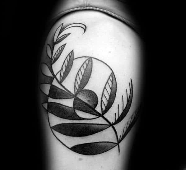 Cool Spiral Fern Tattoos For Guys On Arm