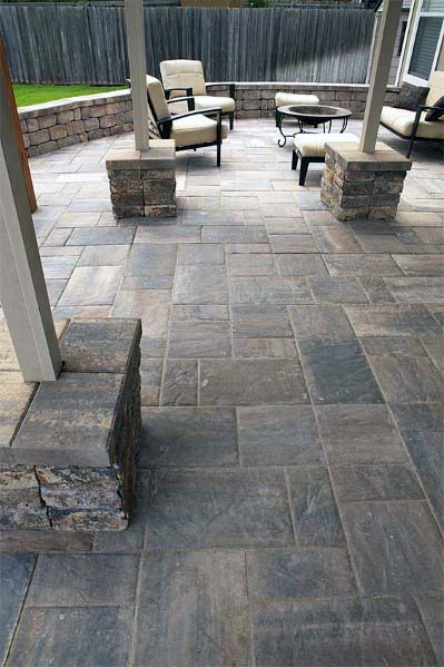 Versailles-patterned pavers 