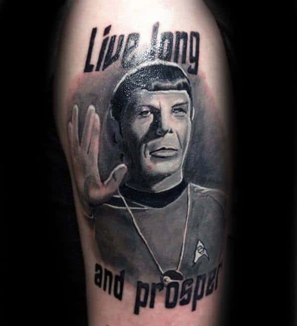 Cool Star Trek Live Long And Prosper Arm Tattoo Design Ideas For Male