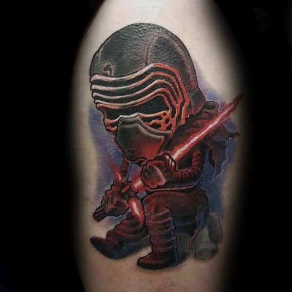 Cool Star Wars Lightsaber Upper Arm Tattoos For Males