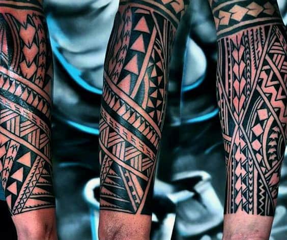 Cool Tribal Forearm Tattoos For Guys