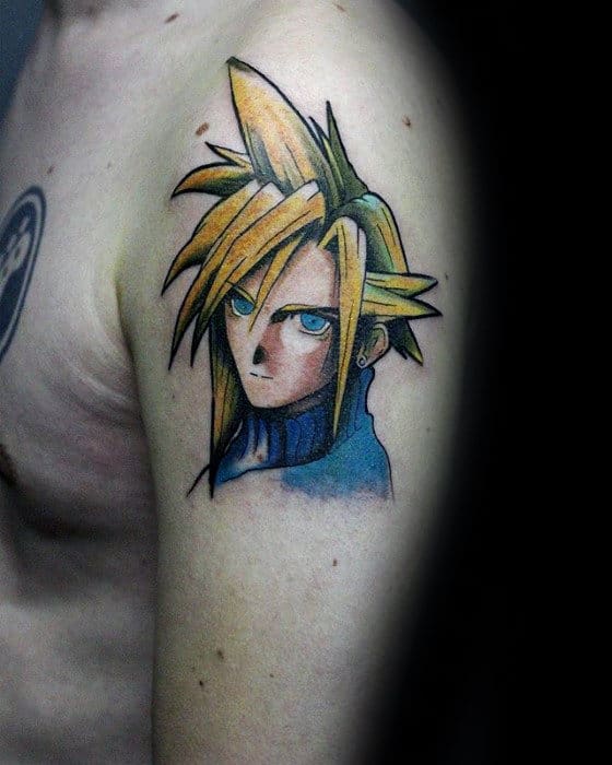 cool upper arm guys final fantasy tattoo inspiration