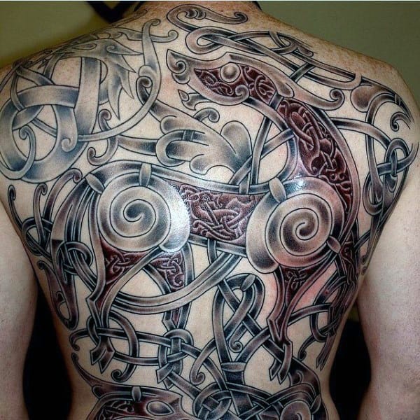 Cool Vikings Tattoos For Men On Back