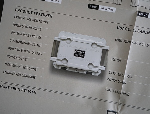 Cooler Features Pelican 20 Qt Elite