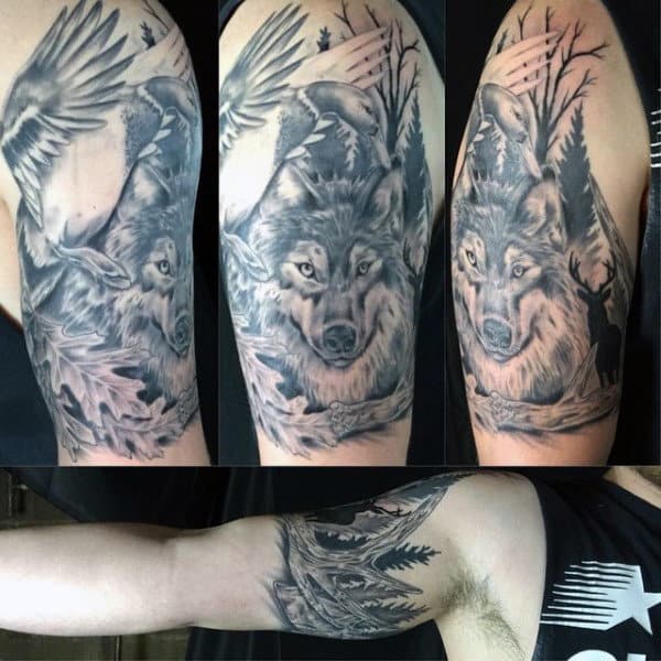 Coon Hunting Tattoos For Men