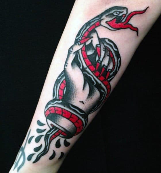 Coral Snake Men's Tattoo