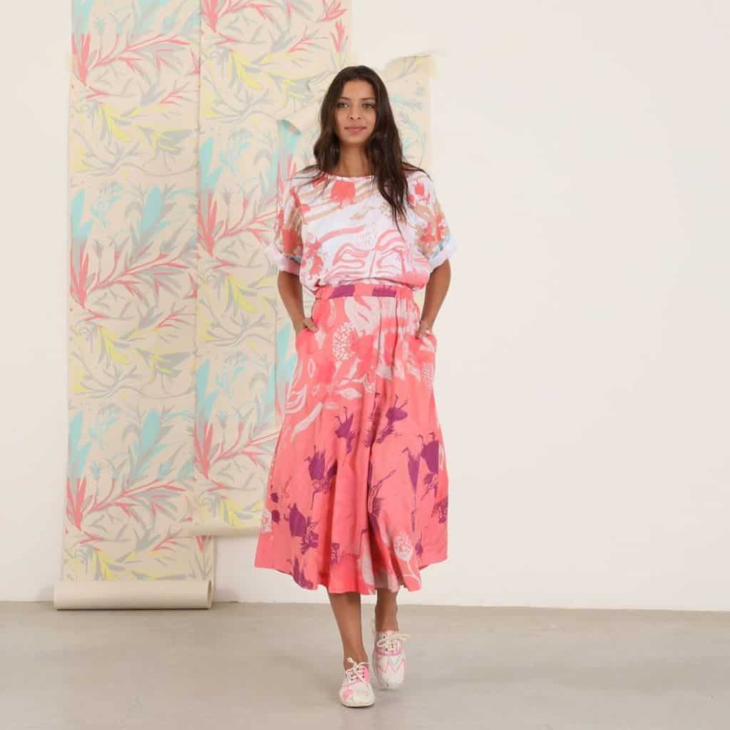 Coral Tropical Dress Outfit