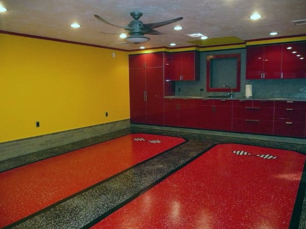 Corvette Themed Garage Paint Colors