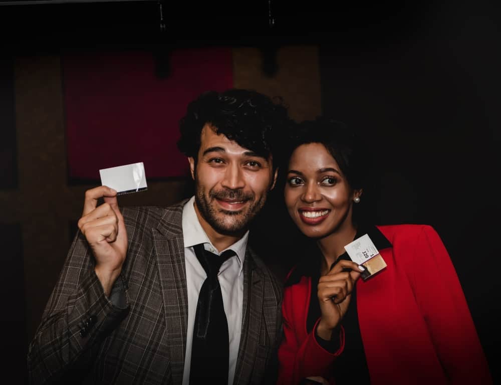 couple book tickets for musical show