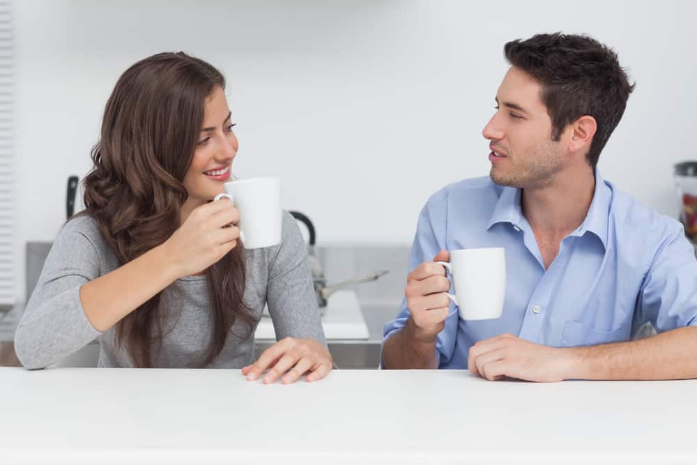 couple drinking coffee together