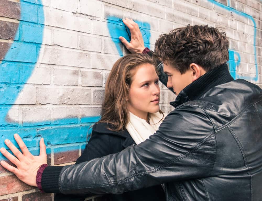 couple facing each other