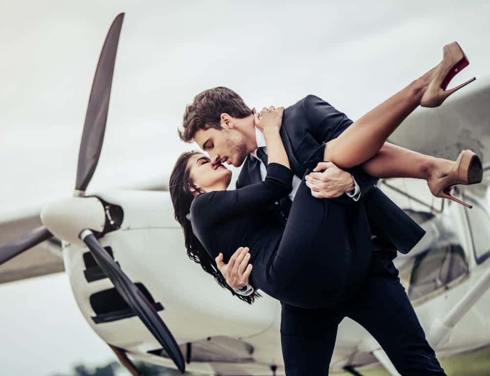 couple hugging and kissing each other