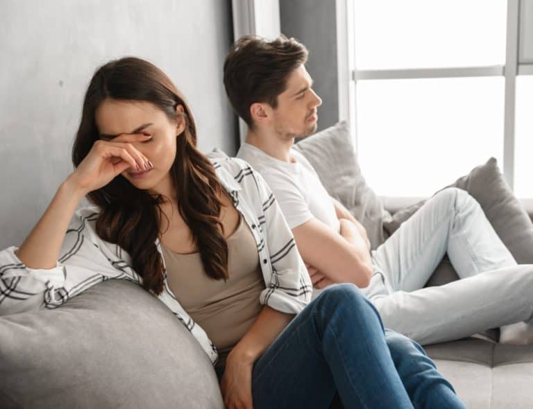couple not talking to each other