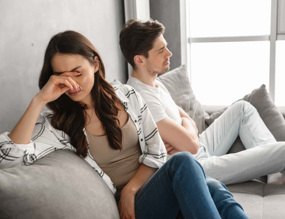 couple not talking to each other