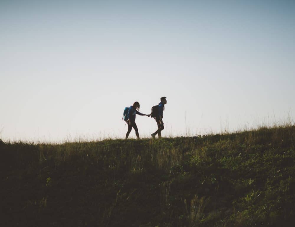 couple walking outdoor