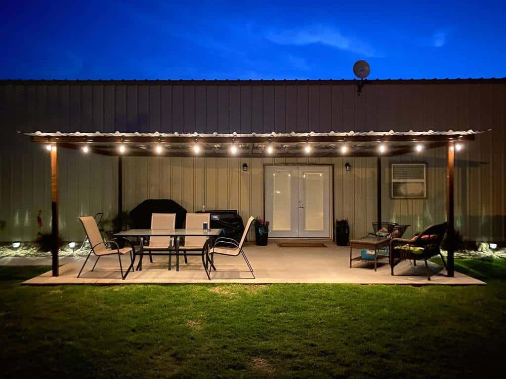 covered patio lighting