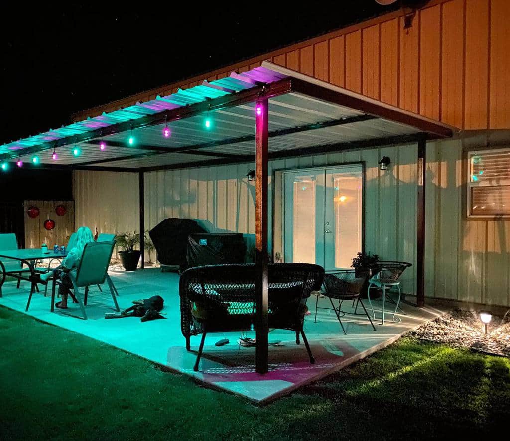 covered patio lighting ideas