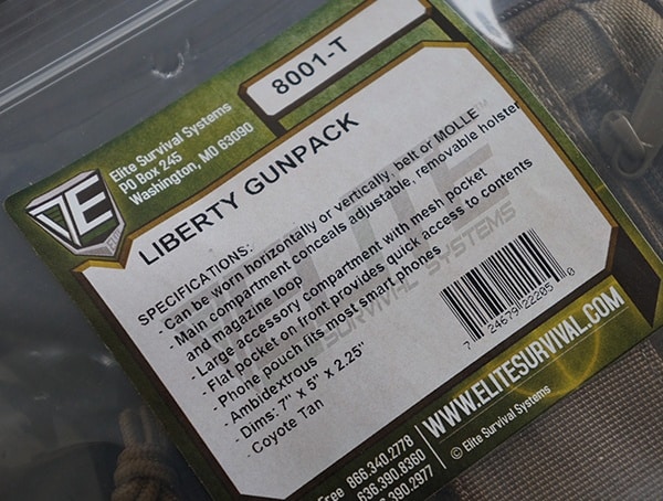 Coyote Brown Elite Survival Systems Libery Gun Pack Package