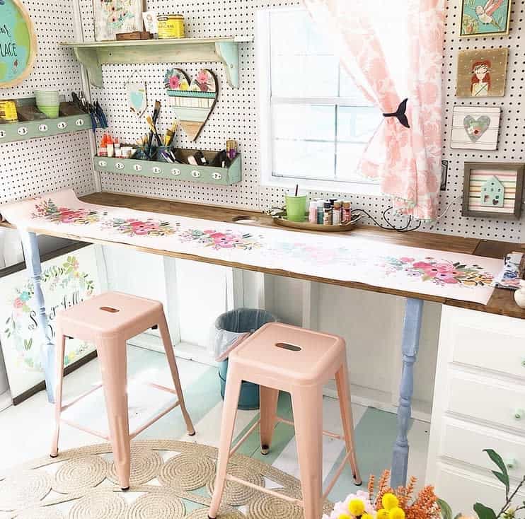 craft room she shed 