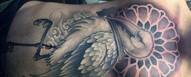 Crane Tattoo Designs For Men