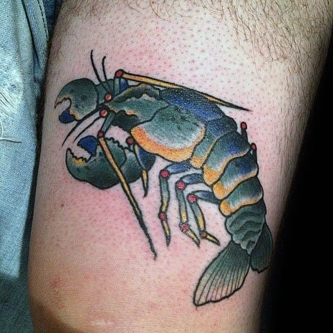 Crawfish Tattoo Designs For Guys On Chest