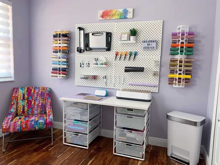 creative art room pegboard