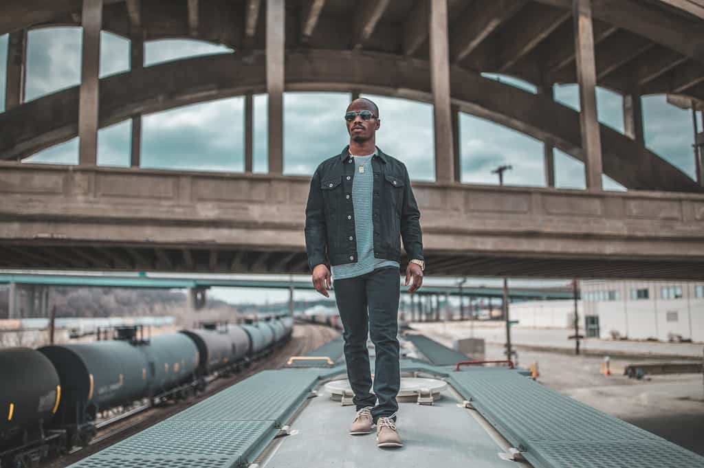 Creative Black Denim Mens Style