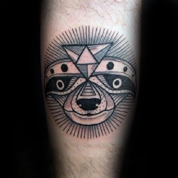 Creative Black Ink Sloth Tattoo On Guys Inner Forearm