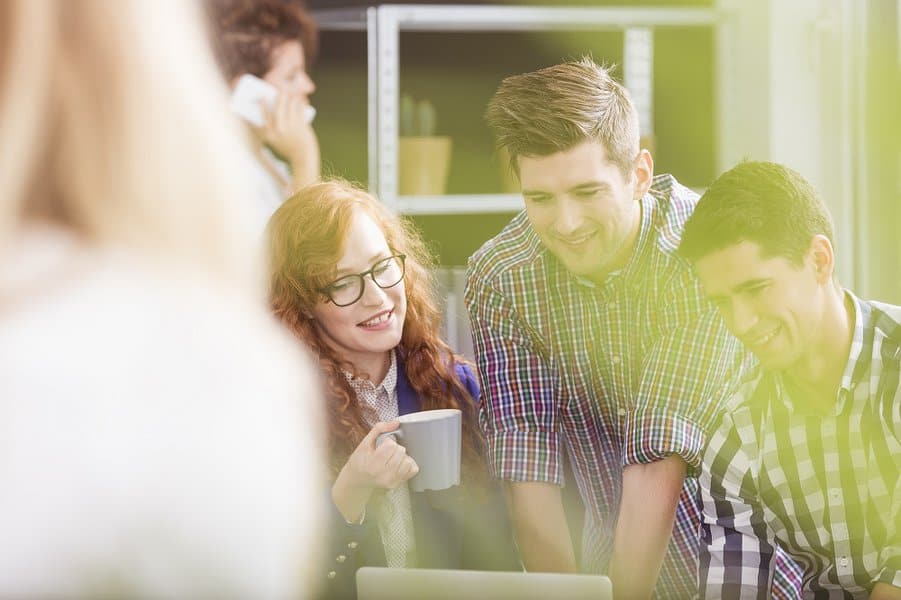 creative co-workers having a brainstorming